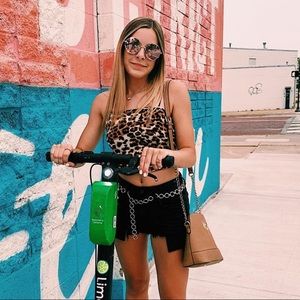 CHEETAH SPAGHETTI STRAP TOP